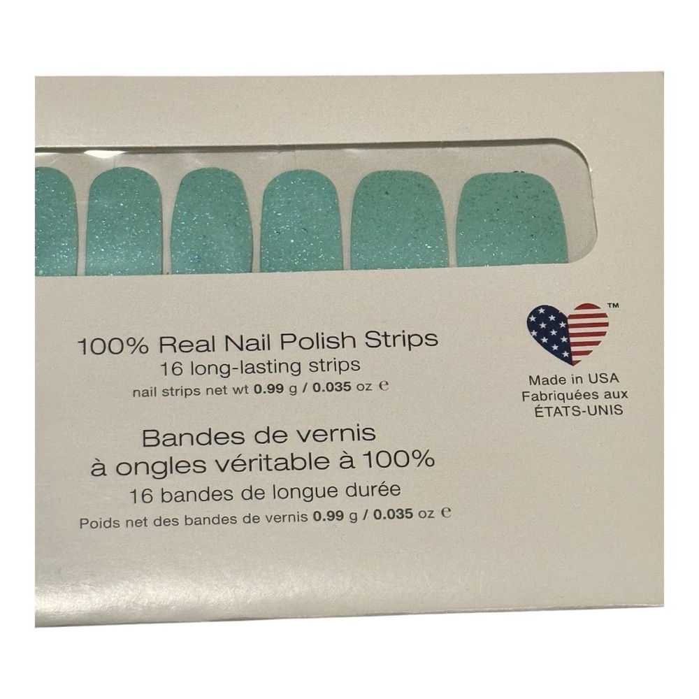 Color Street TRANQUIL WATERS Prism FX Turquoise Nail Strips Set - Picture 3 of 9